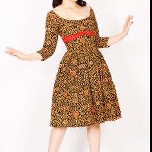 Bernie dexter grace style orange/red dress XL